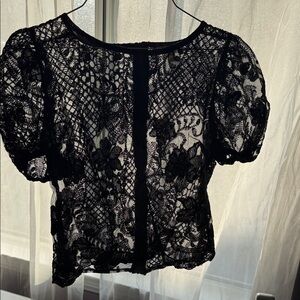 Elegant Black Lace Top